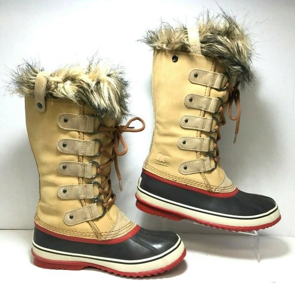 SOREL JOAN OF ARCTIC Taffy Suede Leather Boots - Picture 1 of 9